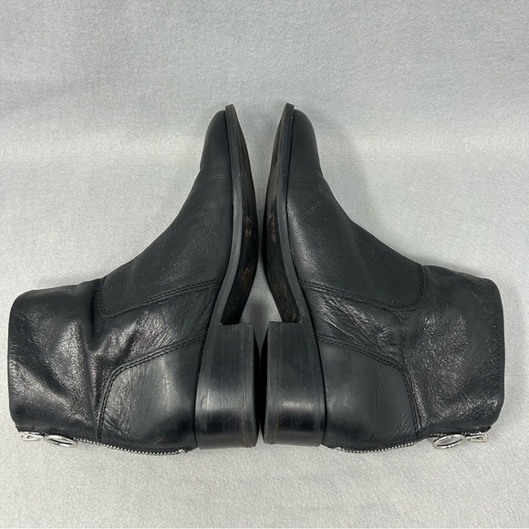 Franco Sarto Women's Size 9 Brady Leather Ankle Bootie Boot Side Zip Black. - Picture 8 of 13